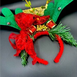 Antler Headband, Holiday Accessory, Women, Kids, Pets, Ugly Sweater Accessory